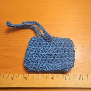 Handcrafted Denim Blue Airpod Pouch